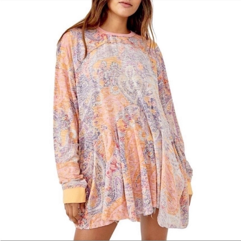 Free People Multicolor Long Sleeve Tee